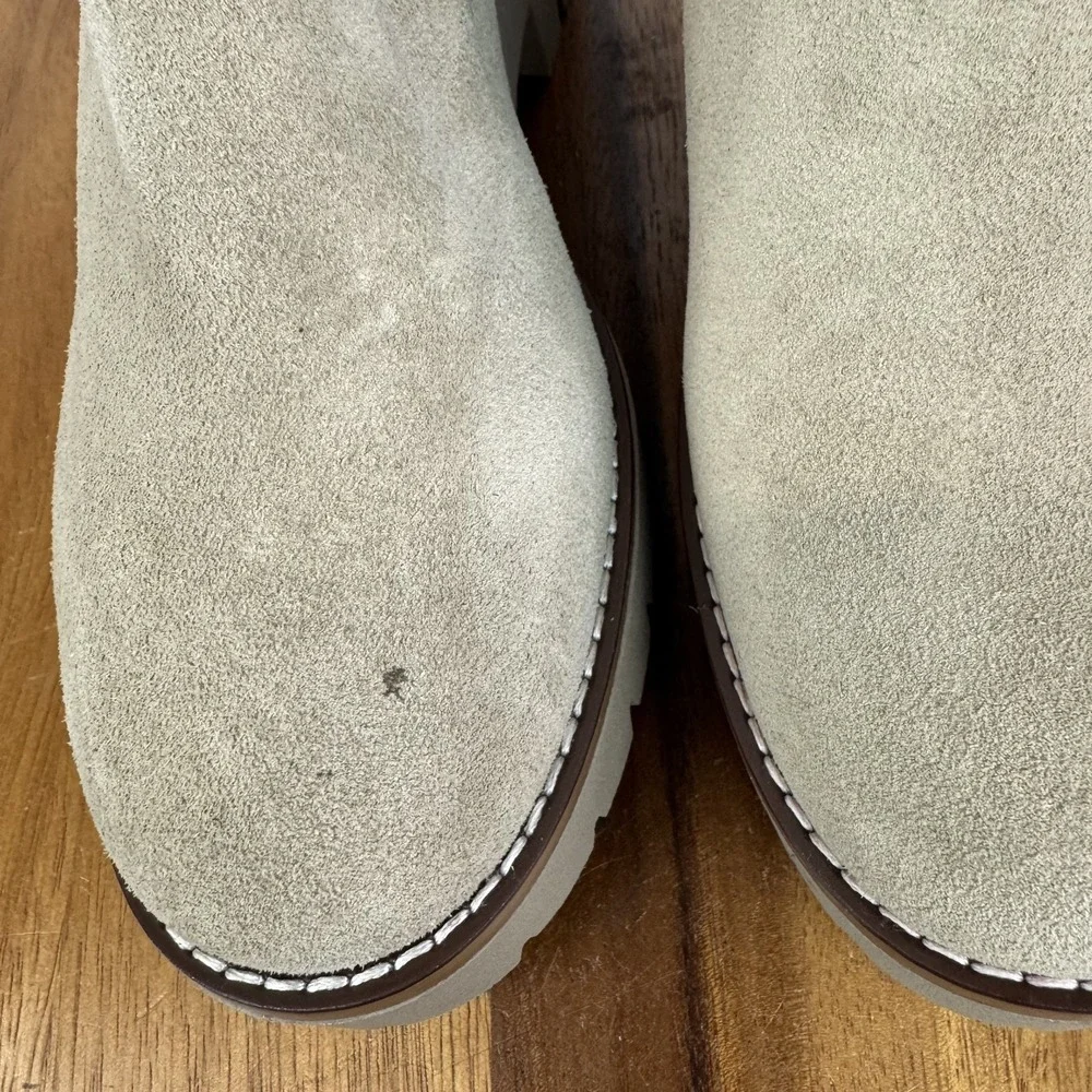 New‎ NWOB Womens Blondo Waterproof Dakota Beige Nubuck Platform Boots Size 6 M